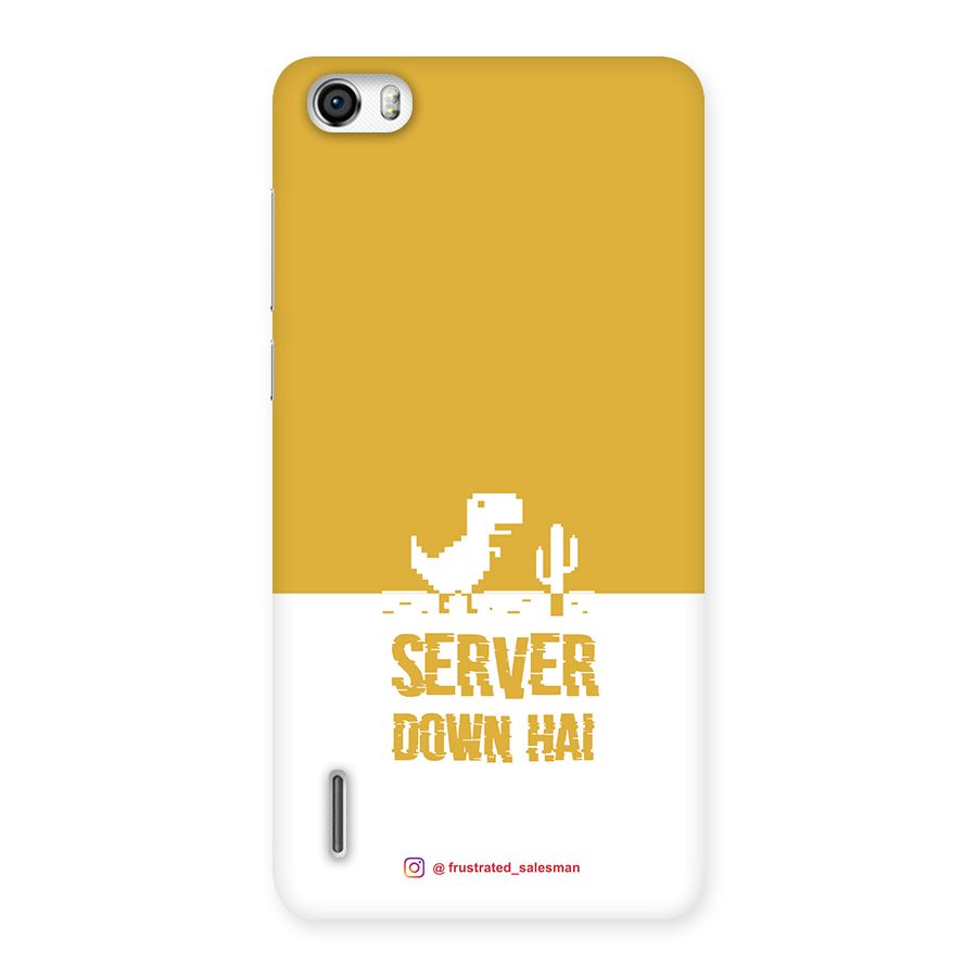 Server Down Hai Mustard Yellow Back Case for Honor 6