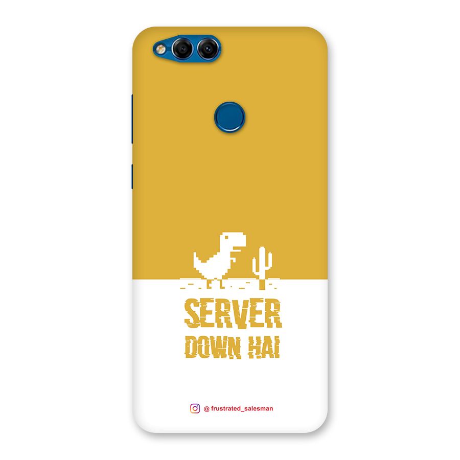 Server Down Hai Mustard Yellow Back Case for Honor 7X
