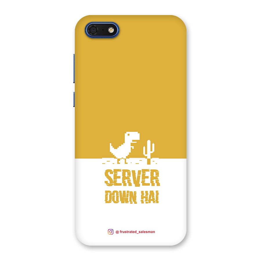 Server Down Hai Mustard Yellow Back Case for Honor 7s