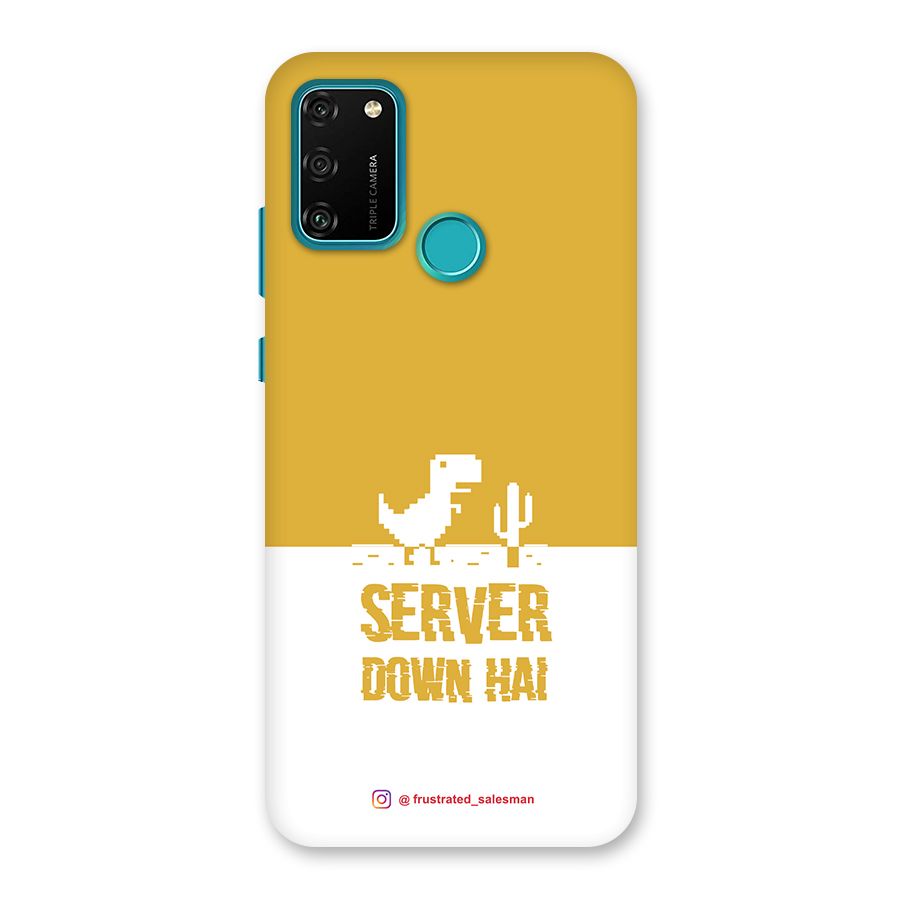 Server Down Hai Mustard Yellow Back Case for Honor 9A