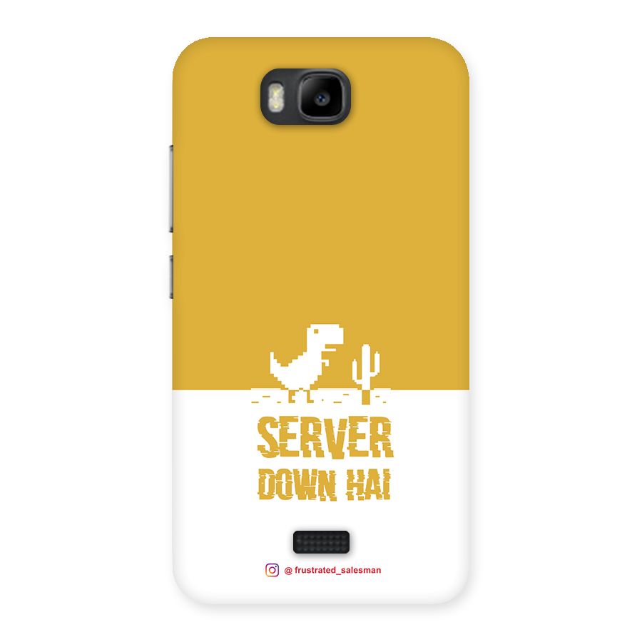 Server Down Hai Mustard Yellow Back Case for Honor Bee