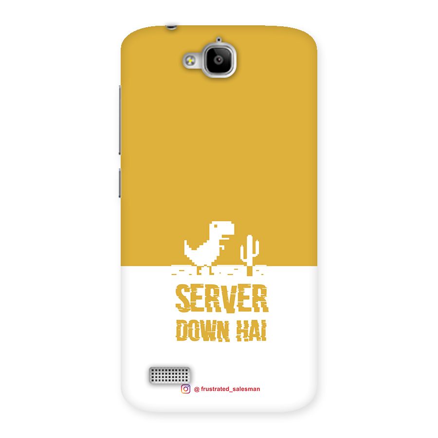 Server Down Hai Mustard Yellow Back Case for Honor Holly