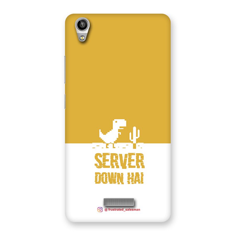 Server Down Hai Mustard Yellow Back Case for Lava-Pixel-V1