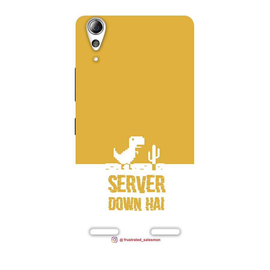Server Down Hai Mustard Yellow Back Case for Lenovo A6000 Plus
