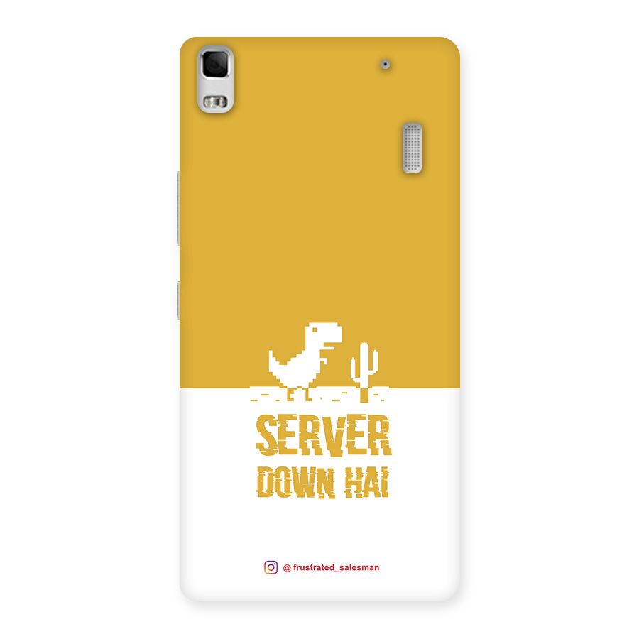 Server Down Hai Mustard Yellow Back Case for Lenovo A7000