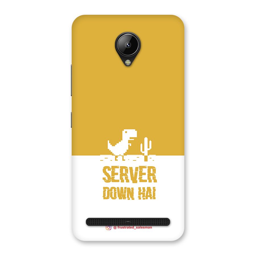 Server Down Hai Mustard Yellow Back Case for Lenovo C2