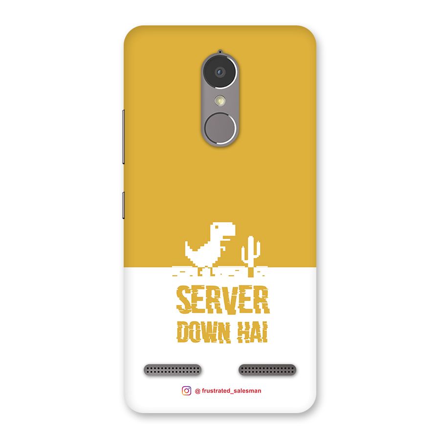 Server Down Hai Mustard Yellow Back Case for Lenovo K6