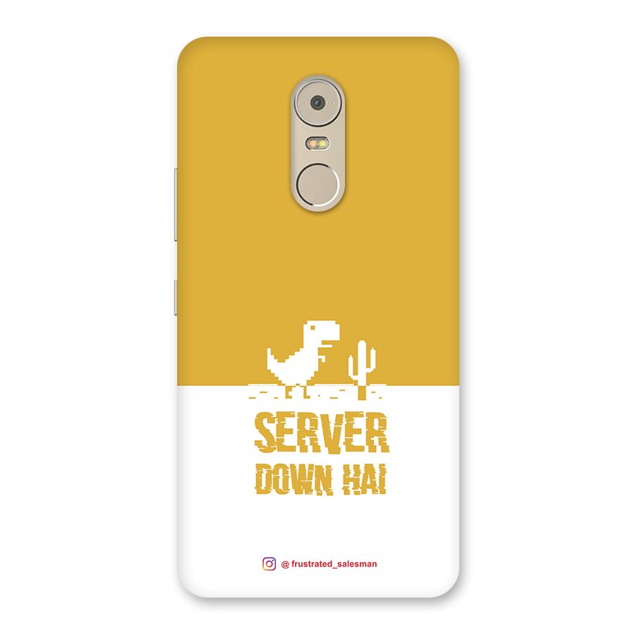 Server Down Hai Mustard Yellow Back Case for Lenovo K6 Note