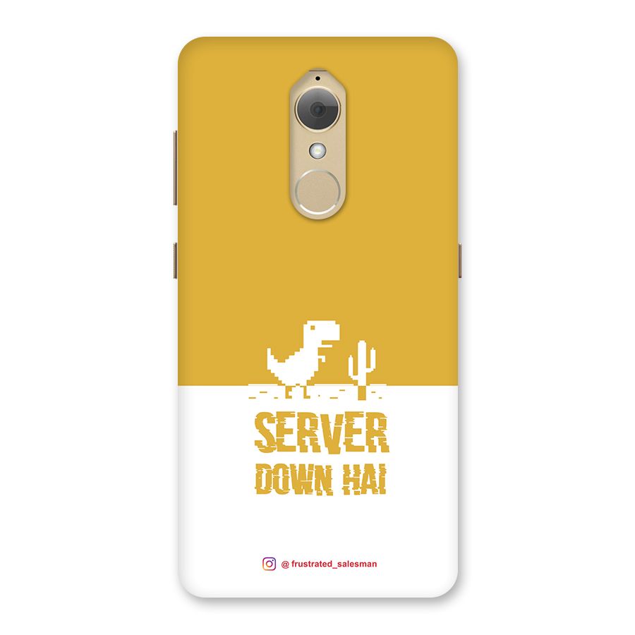 Server Down Hai Mustard Yellow Back Case for Lenovo K8