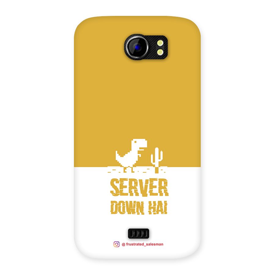 Server Down Hai Mustard Yellow Back Case for Micromax Canvas 2 A110