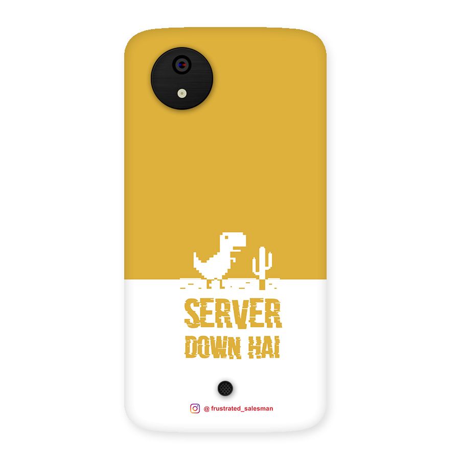 Server Down Hai Mustard Yellow Back Case for Micromax Canvas A1