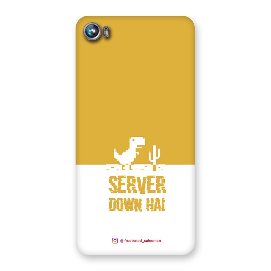 Server Down Hai Mustard Yellow Back Case for Micromax Canvas Fire 4 A107