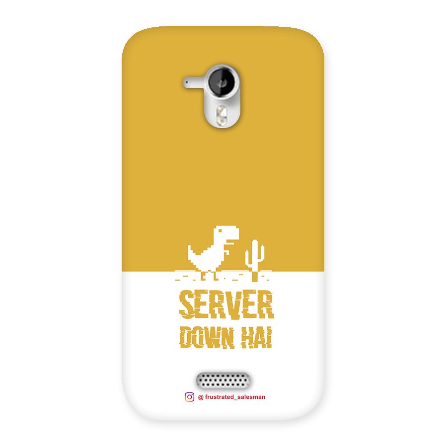 Server Down Hai Mustard Yellow Back Case for Micromax Canvas HD A116