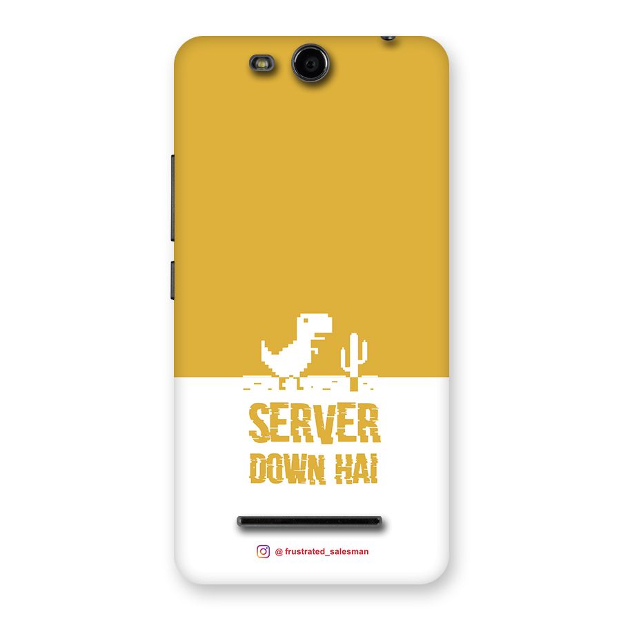 Server Down Hai Mustard Yellow Back Case for Micromax Canvas Juice 3 Q392