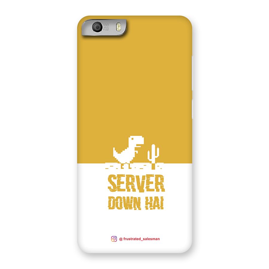 Server Down Hai Mustard Yellow Back Case for Micromax Canvas Knight 2