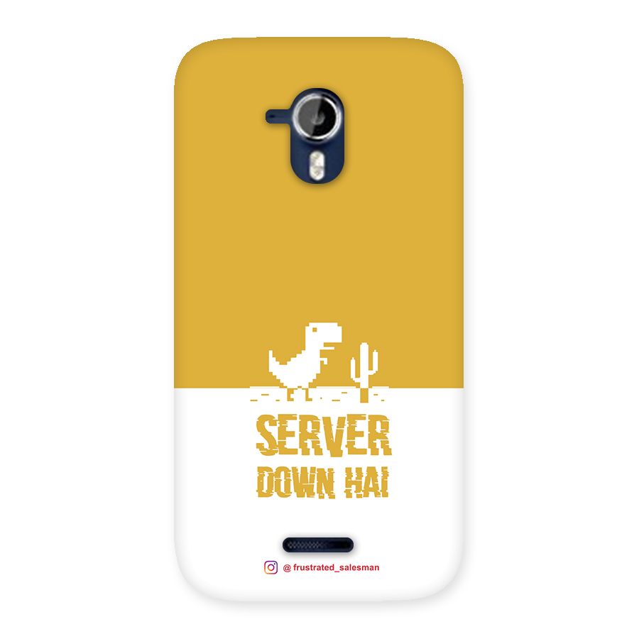 Server Down Hai Mustard Yellow Back Case for Micromax Canvas Magnus A117