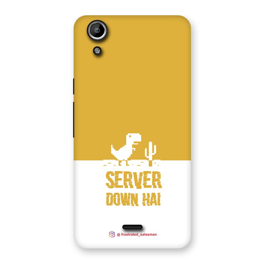 Server Down Hai Mustard Yellow Back Case for Micromax Canvas Selfie Lens Q345