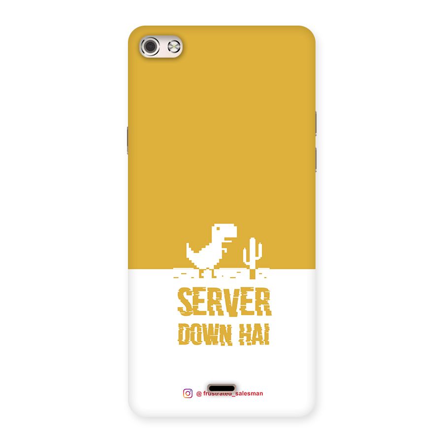 Server Down Hai Mustard Yellow Back Case for Micromax Canvas Silver 5