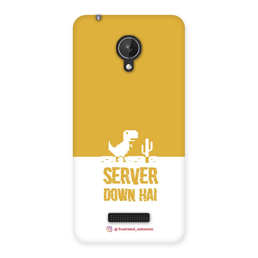 Server Down Hai Mustard Yellow Back Case for Micromax Canvas Spark Q380