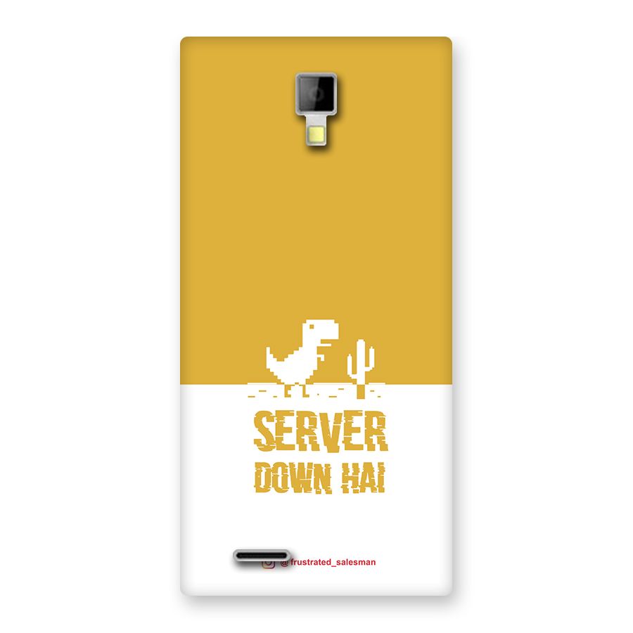 Server Down Hai Mustard Yellow Back Case for Micromax Canvas Xpress A99