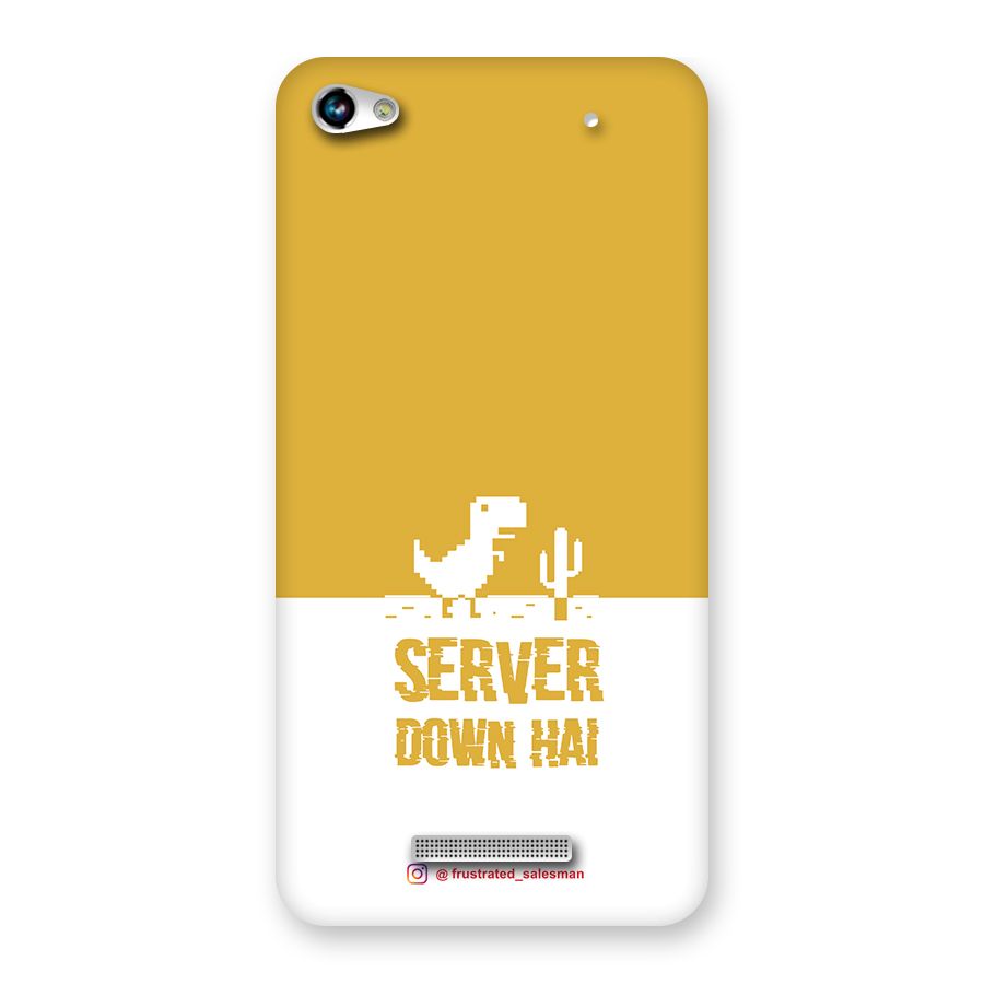 Server Down Hai Mustard Yellow Back Case for Micromax Hue 2