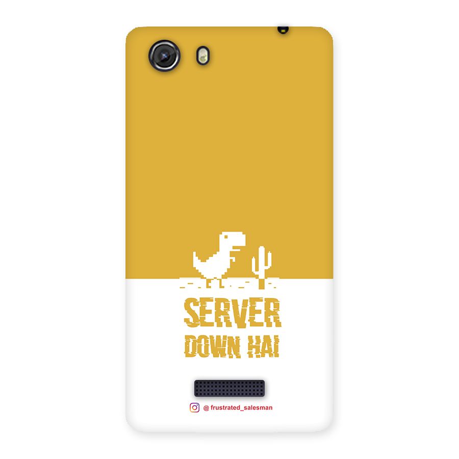 Server Down Hai Mustard Yellow Back Case for Micromax Unite 3