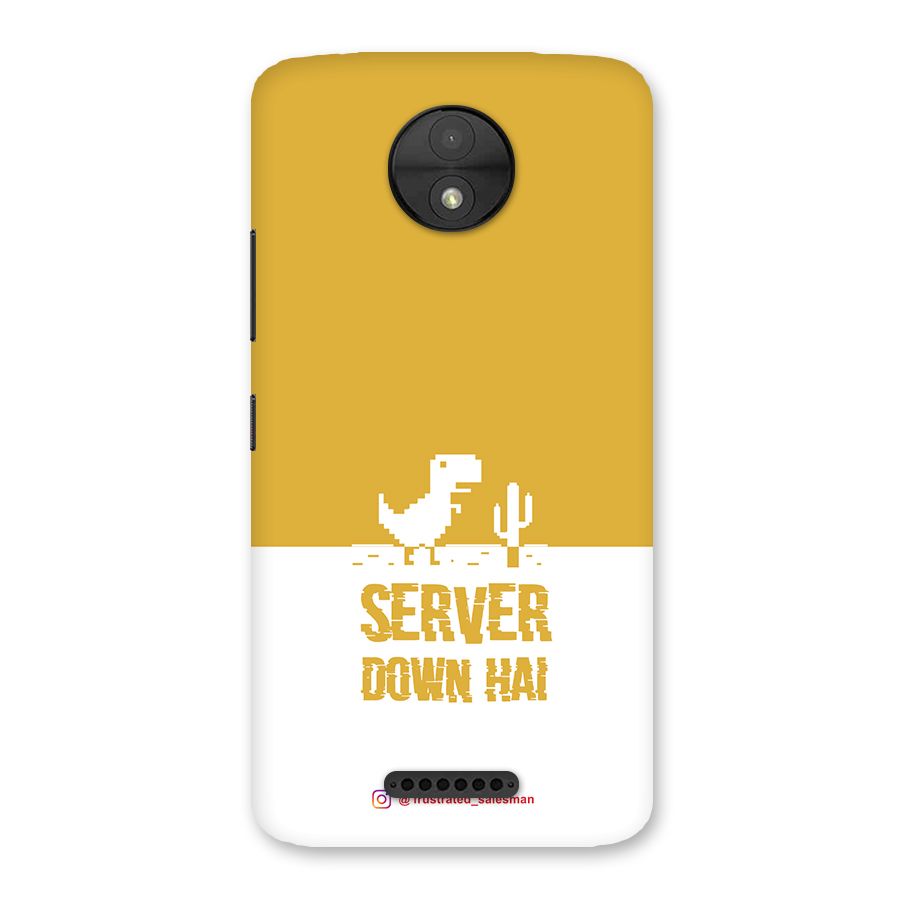 Server Down Hai Mustard Yellow Back Case for Moto C