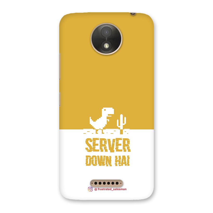 Server Down Hai Mustard Yellow Back Case for Moto C Plus