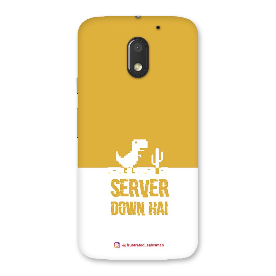 Server Down Hai Mustard Yellow Back Case for Moto E3 Power