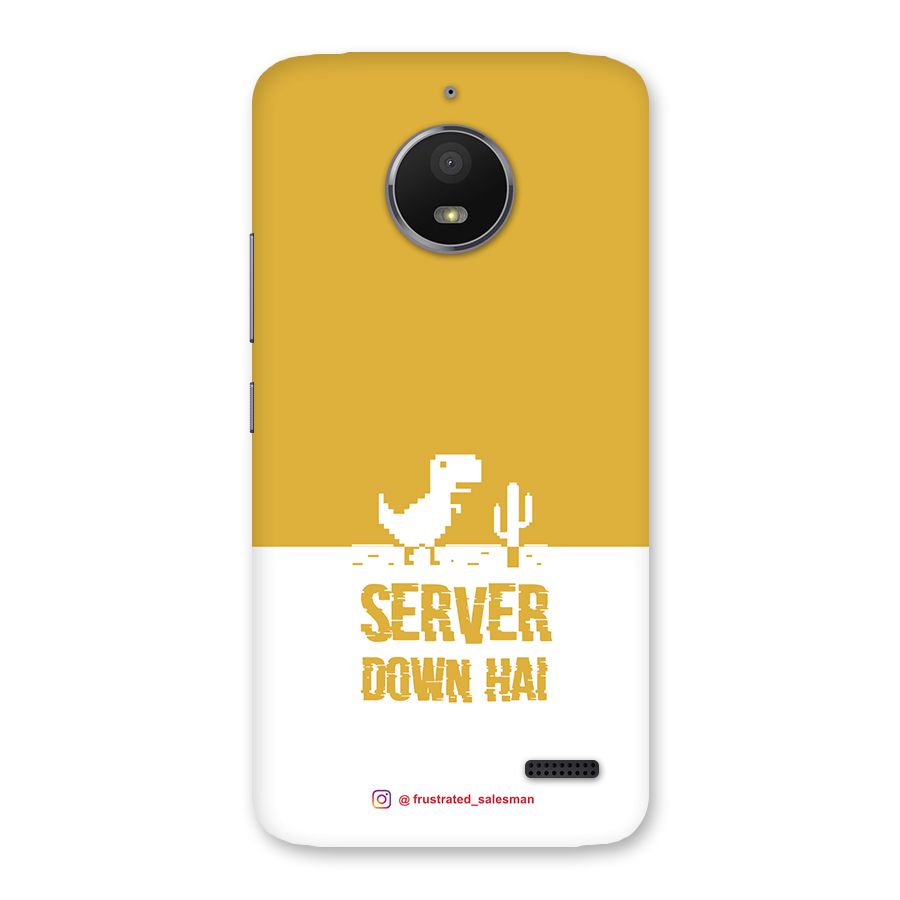 Server Down Hai Mustard Yellow Back Case for Moto E4