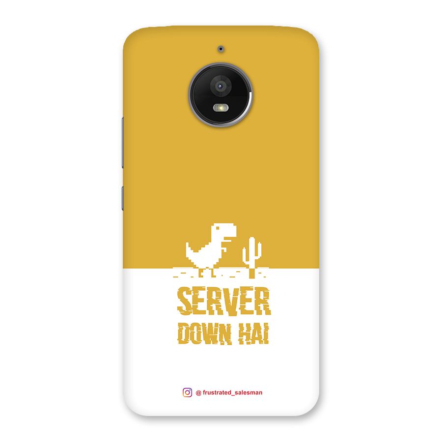 Server Down Hai Mustard Yellow Back Case for Moto E4 Plus