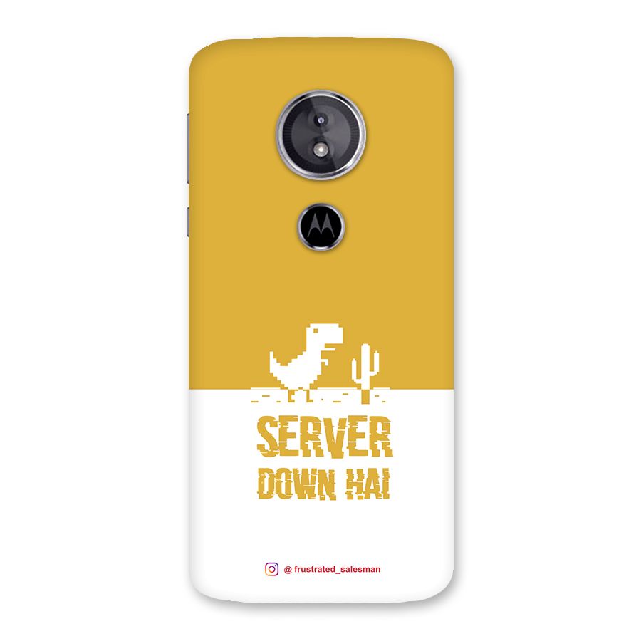 Server Down Hai Mustard Yellow Back Case for Moto E5