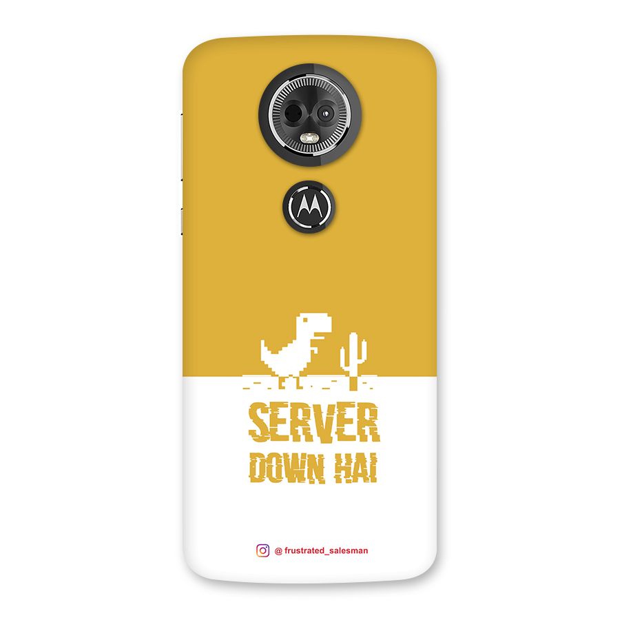 Server Down Hai Mustard Yellow Back Case for Moto E5 Plus