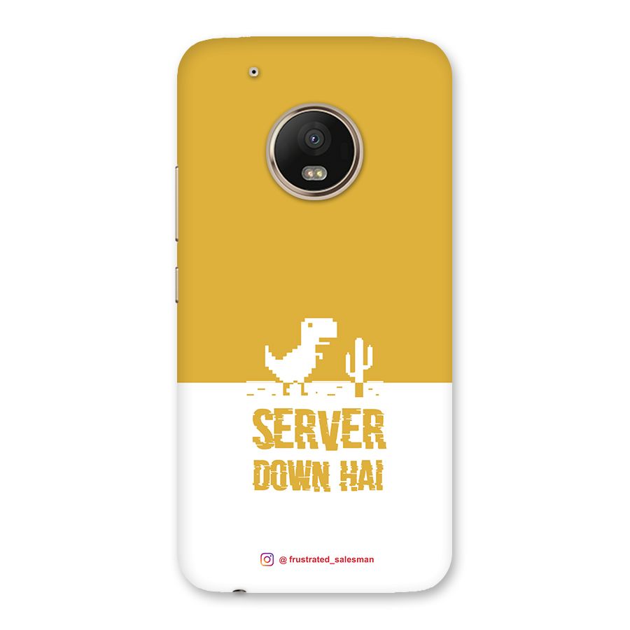 Server Down Hai Mustard Yellow Back Case for Moto G5 Plus