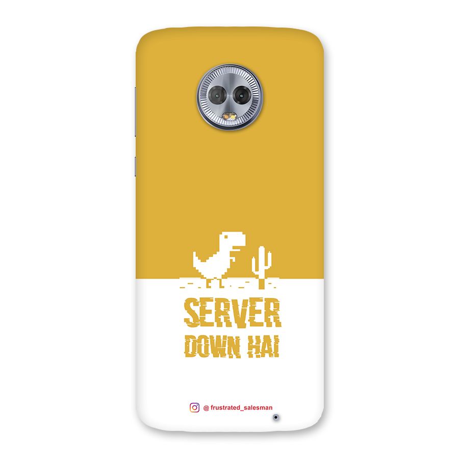 Server Down Hai Mustard Yellow Back Case for Moto G6 Plus