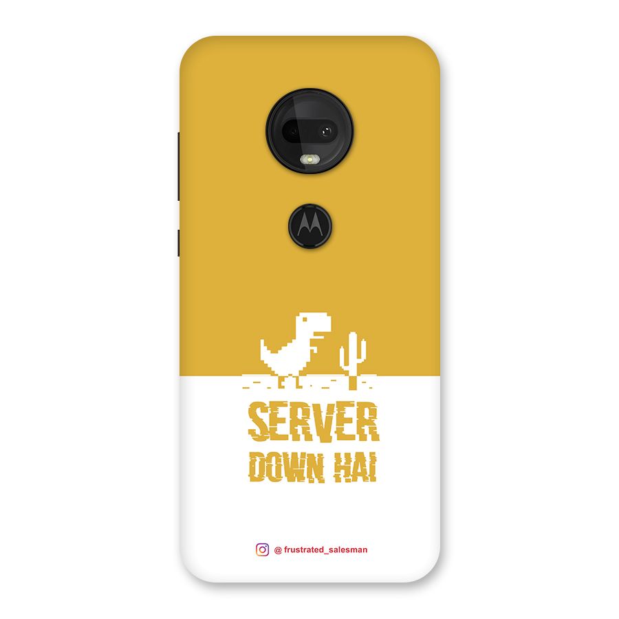 Server Down Hai Mustard Yellow Back Case for Moto G7