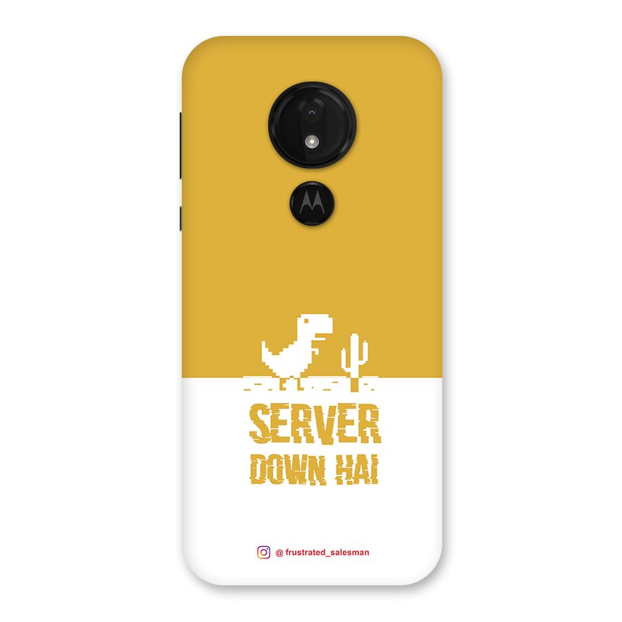 Server Down Hai Mustard Yellow Back Case for Moto G7 Power