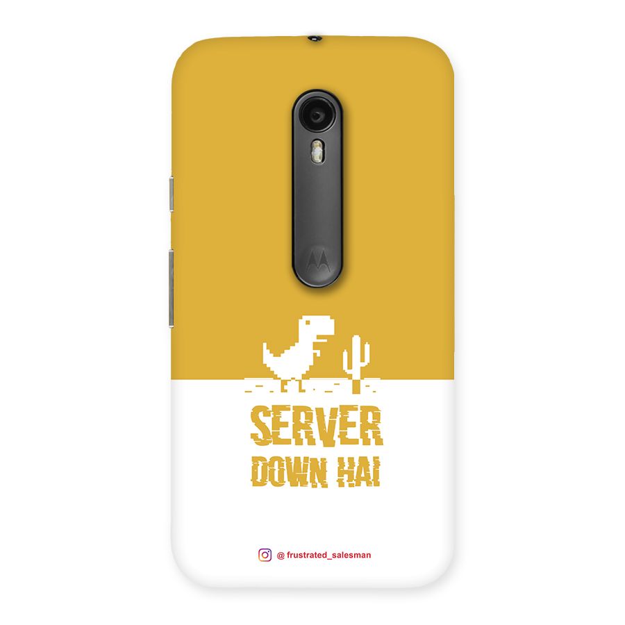 Server Down Hai Mustard Yellow Back Case for Moto G Turbo