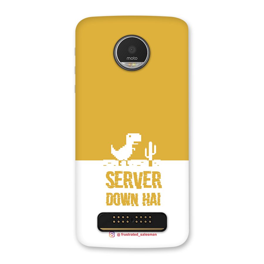 Server Down Hai Mustard Yellow Back Case for Moto Z Play
