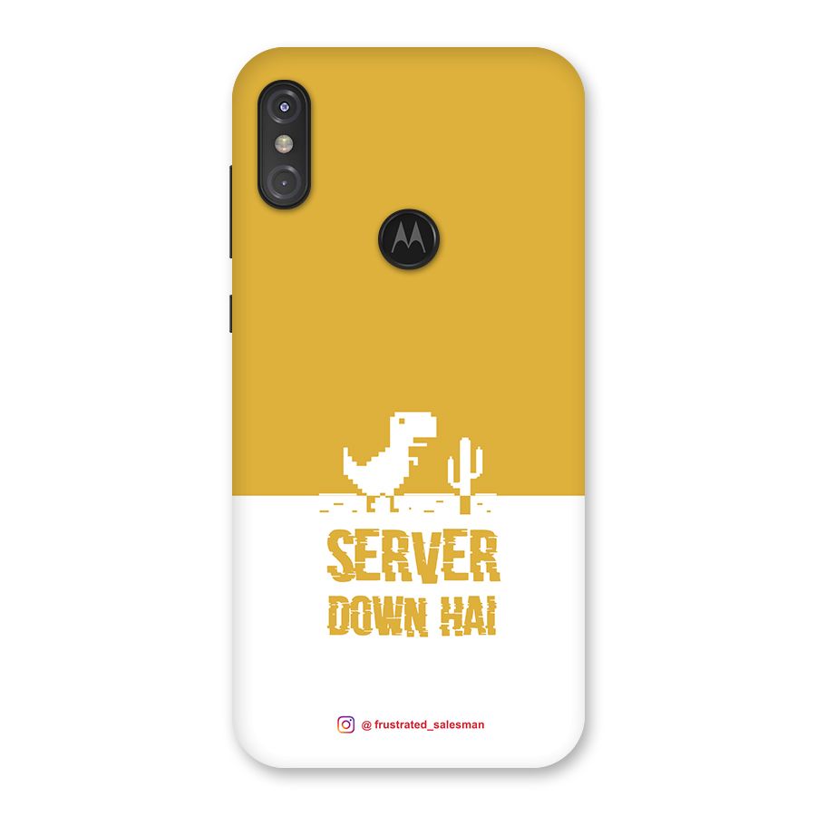 Server Down Hai Mustard Yellow Back Case for Motorola One Power