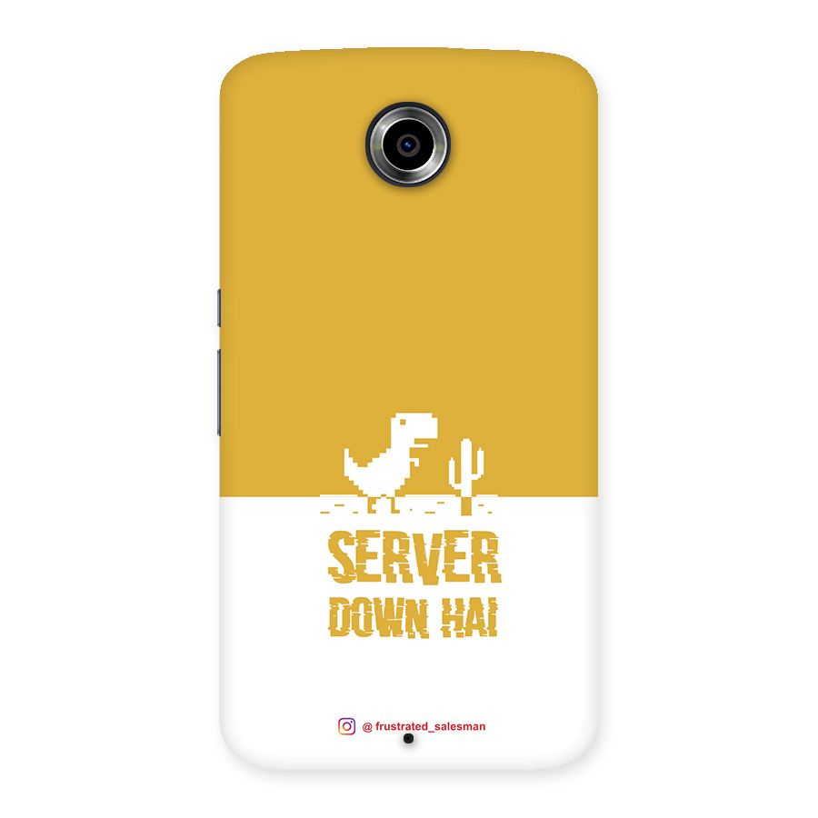 Server Down Hai Mustard Yellow Back Case for Nexsus 6