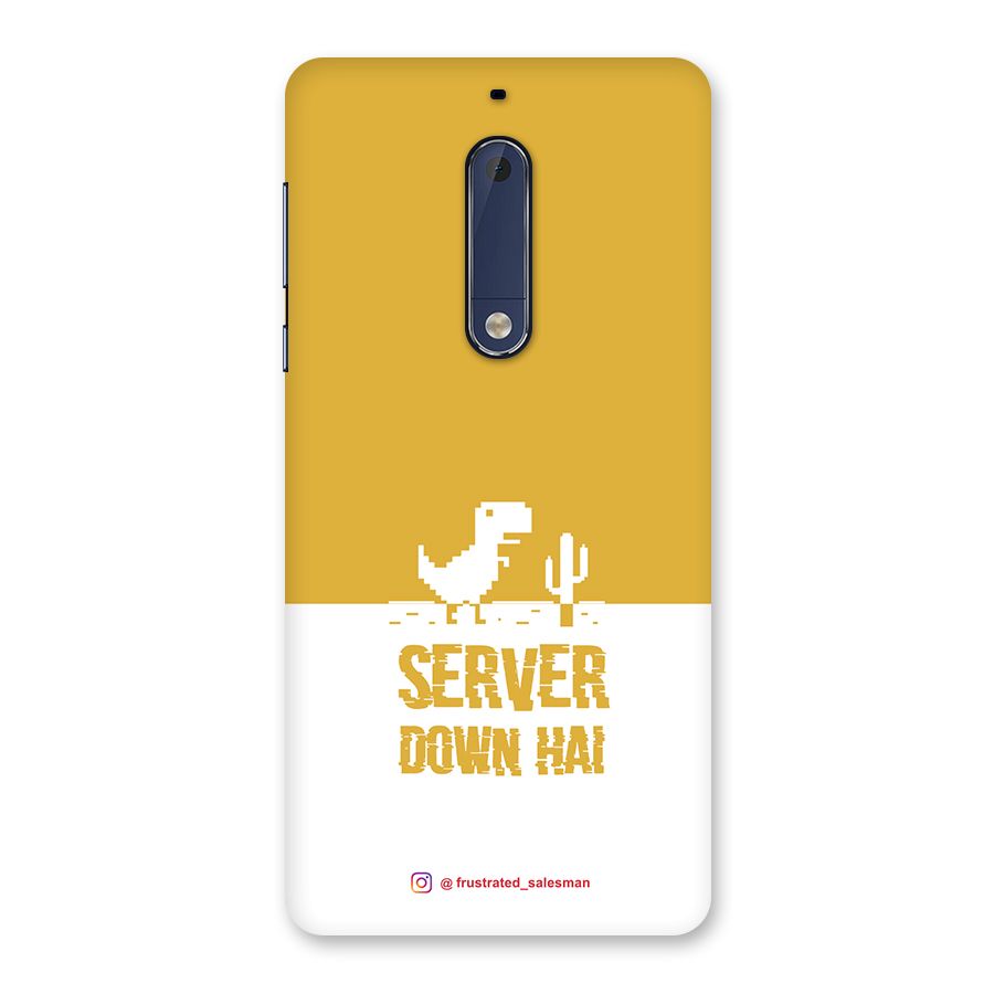 Server Down Hai Mustard Yellow Back Case for Nokia 5