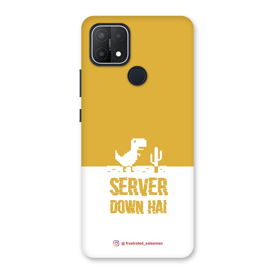 Server Down Hai Mustard Yellow Back Case for Oppo A15