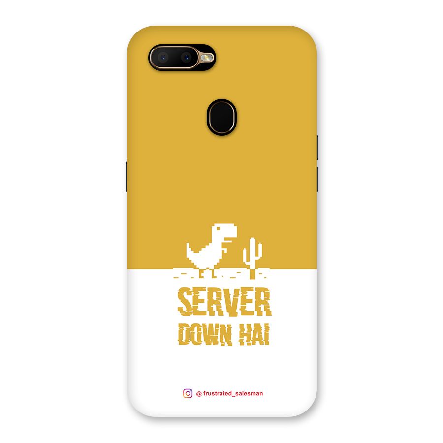Server Down Hai Mustard Yellow Back Case for Oppo A5s