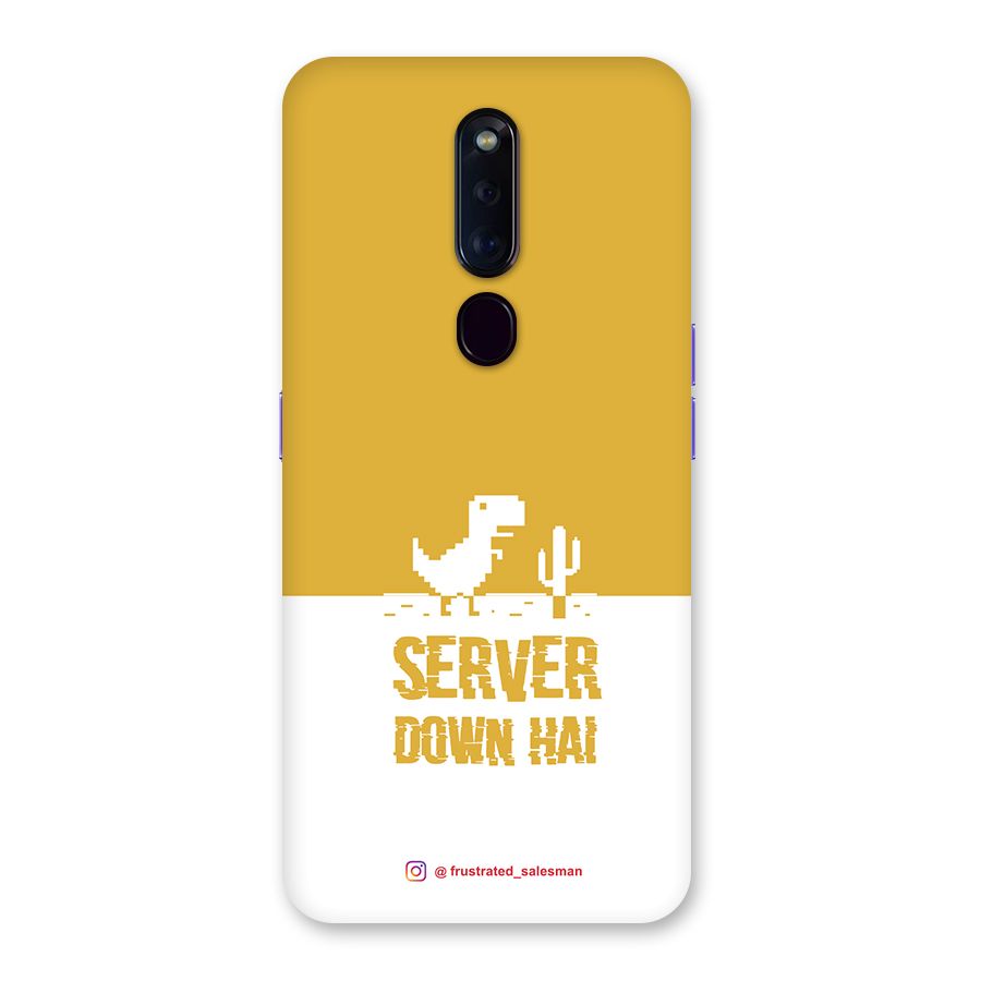 Server Down Hai Mustard Yellow Back Case for Oppo F11 Pro