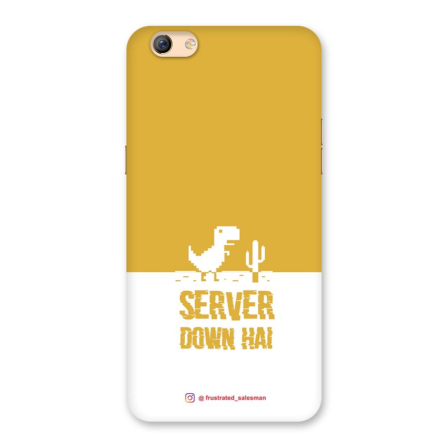 Server Down Hai Mustard Yellow Back Case for Oppo F3 Plus