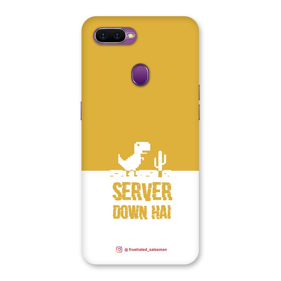 Server Down Hai Mustard Yellow Back Case for Oppo F9