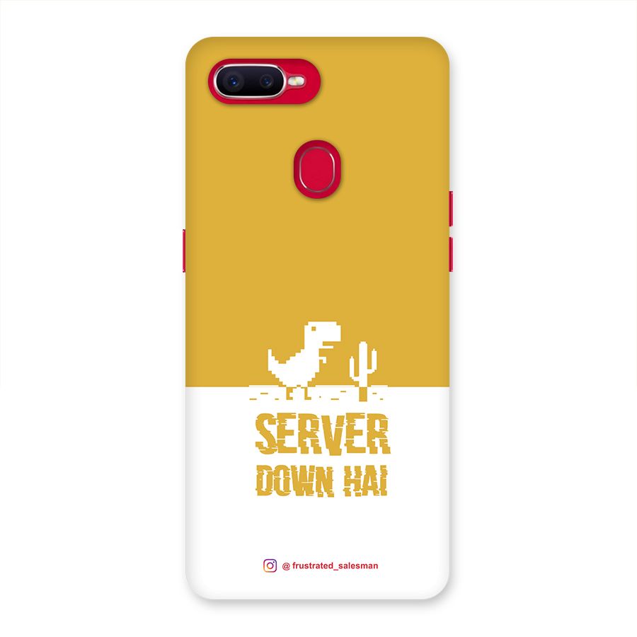 Server Down Hai Mustard Yellow Back Case for Oppo F9 Pro