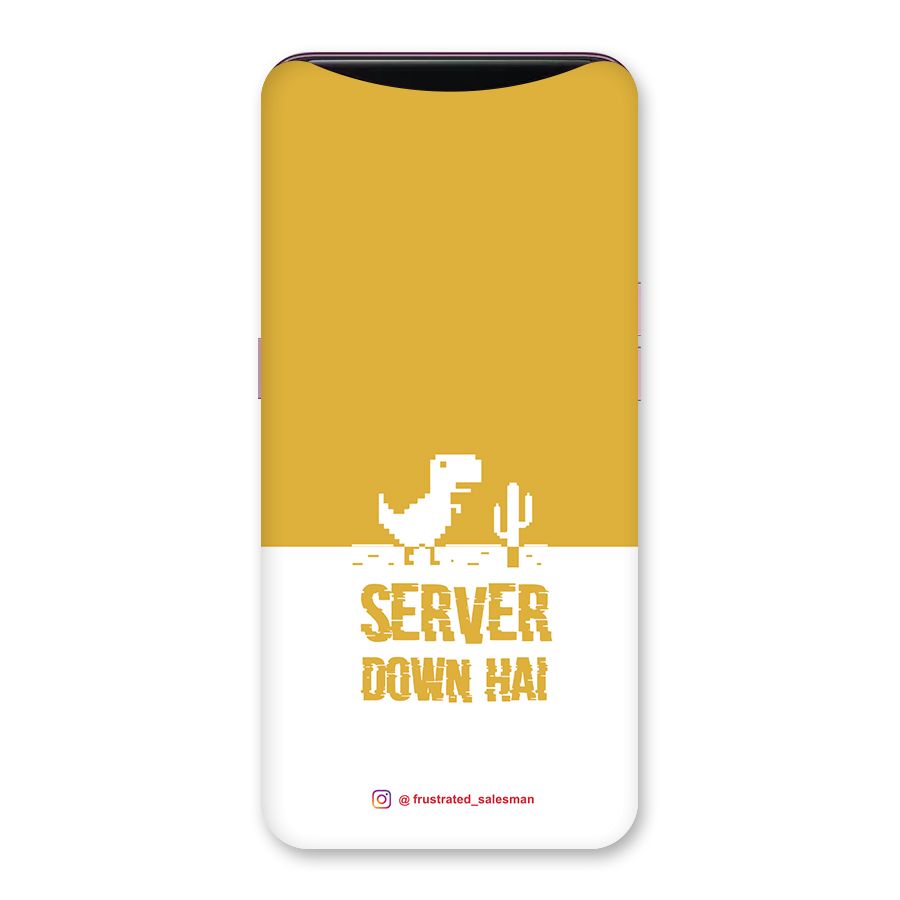 Server Down Hai Mustard Yellow Back Case for Oppo Find X