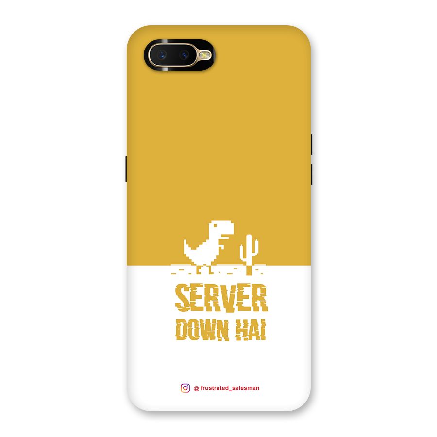 Server Down Hai Mustard Yellow Back Case for Oppo K1